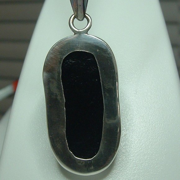 Dichroic Glass Sterling Silver Pendant - Picture 4 of 4